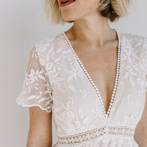 Baltic Born - ADA OFF WHITE LACE MAXI DRESS